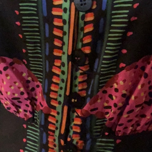 FARM Rio Vibrant Long Sleeve Dress w small call out. N - Picture 5 of 5